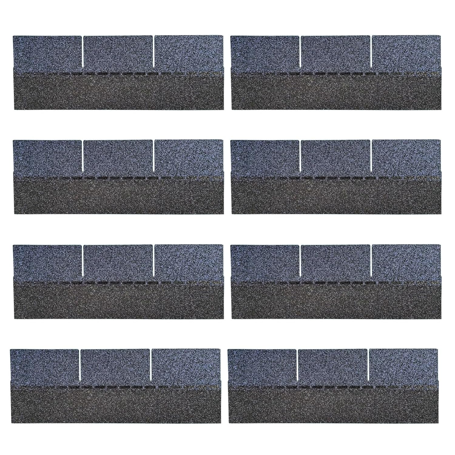 8PCS Asphalt Roof Shingles,Roof Asphalt Tile Tool Shed Roof,Storage Shed Roof,Garage Roof,Roofing Protection and Repair (Blue)