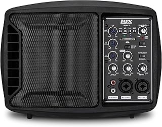 LyxPro SPA-5.5 Small PA Speaker Monitor Class-D Amplifier 3 Channel Mixer 3 Band EQ, Powerful Compact Active Speaker System amp with Mixer 48V Phantom Power