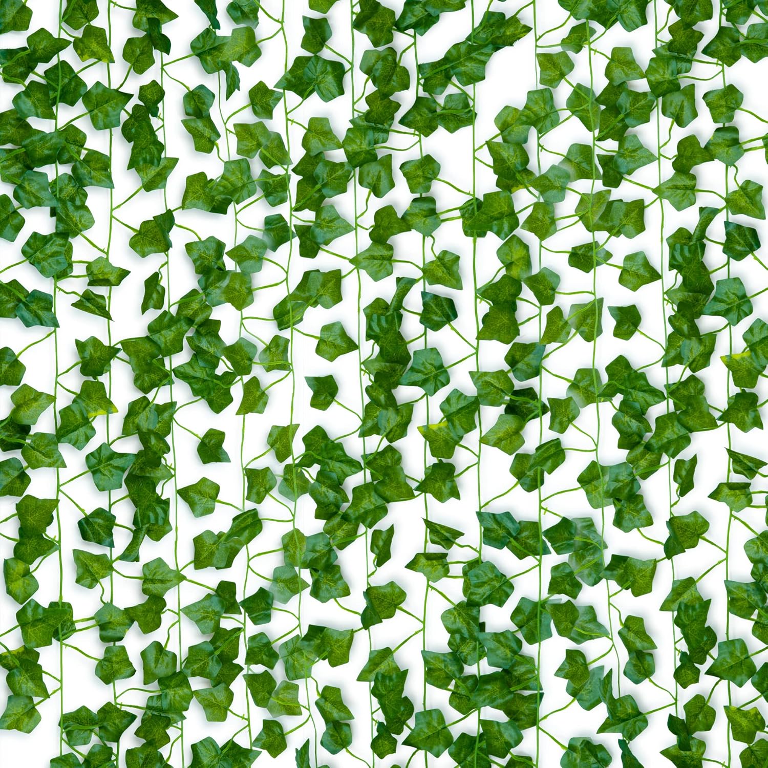 Pelle & Sol 12-Pack Ivy Garland Artificial Plants - Fake Ivy Fake Vines Artificial Ivy UV Resistant 83 Ft Artificial Plants Indoor Wall Decor | Hanging Plant for Bedroom Decor, Aesthetic Room Decor