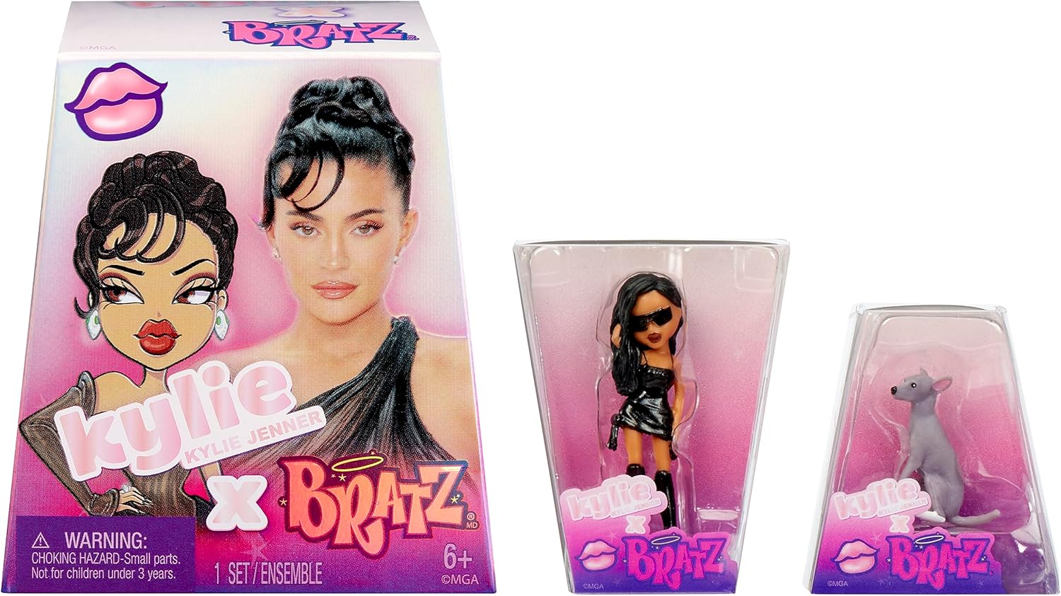 Bratz Mini x Kylie Jenner - Series 1-2 Mini Bratz in Each Pack - Blind Packaging Doubles as Display - Collectible Figures for Kids Age 3+