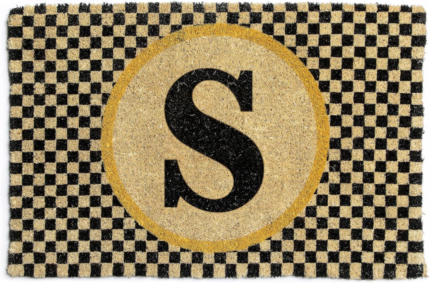 MACKENZIE-CHILDS Monogrammed Entrance Mat, Monogram Welcome Mat, Indoor/Outdoor Front-Door Mat, S