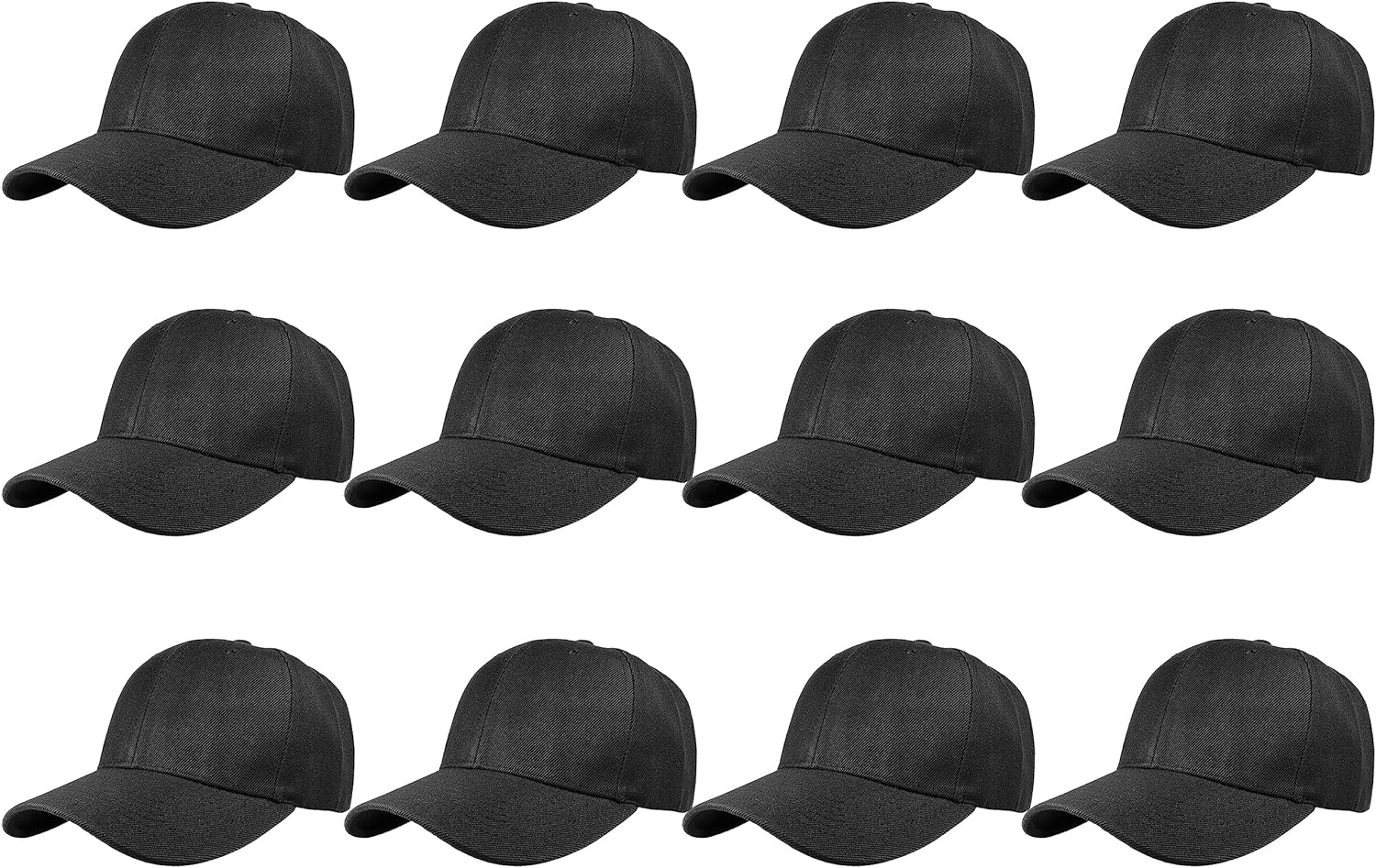 Gelante Plain Blank Baseball Caps Adjustable Back Strap Wholesale LOT 12 PC'S