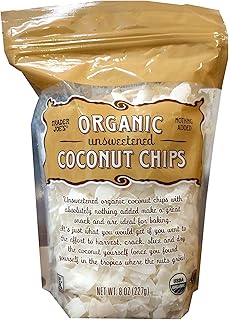 Trader Joe's Organic Unsweetened Coconut Chips (Pack of 1)