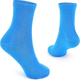 Casual Dress Socks for Men, Bright Neon Solid Color, Comfortable Crew Socks, Rock n Roll Fancy Dress, Ideal