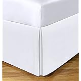 Spacemaker Extra-Long 21" Drop Length Bed Skirt, California King, White