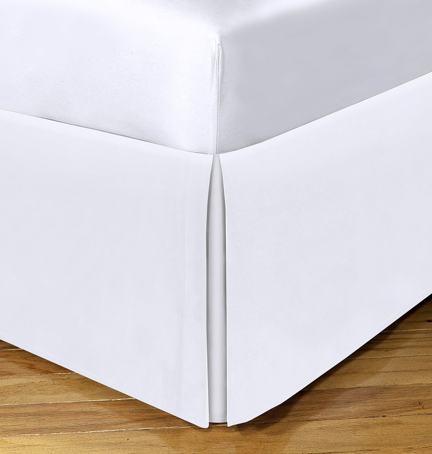Spacemaker Extra-Long 21" Drop Length Bed Skirt, California King, White