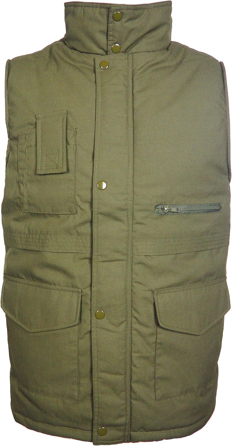 Mens Bodywarmer Padded Gilet Waistcoat with Front Pockets Winter Outerwear Jacket Big Sizes 3XL 4XL 5XL
