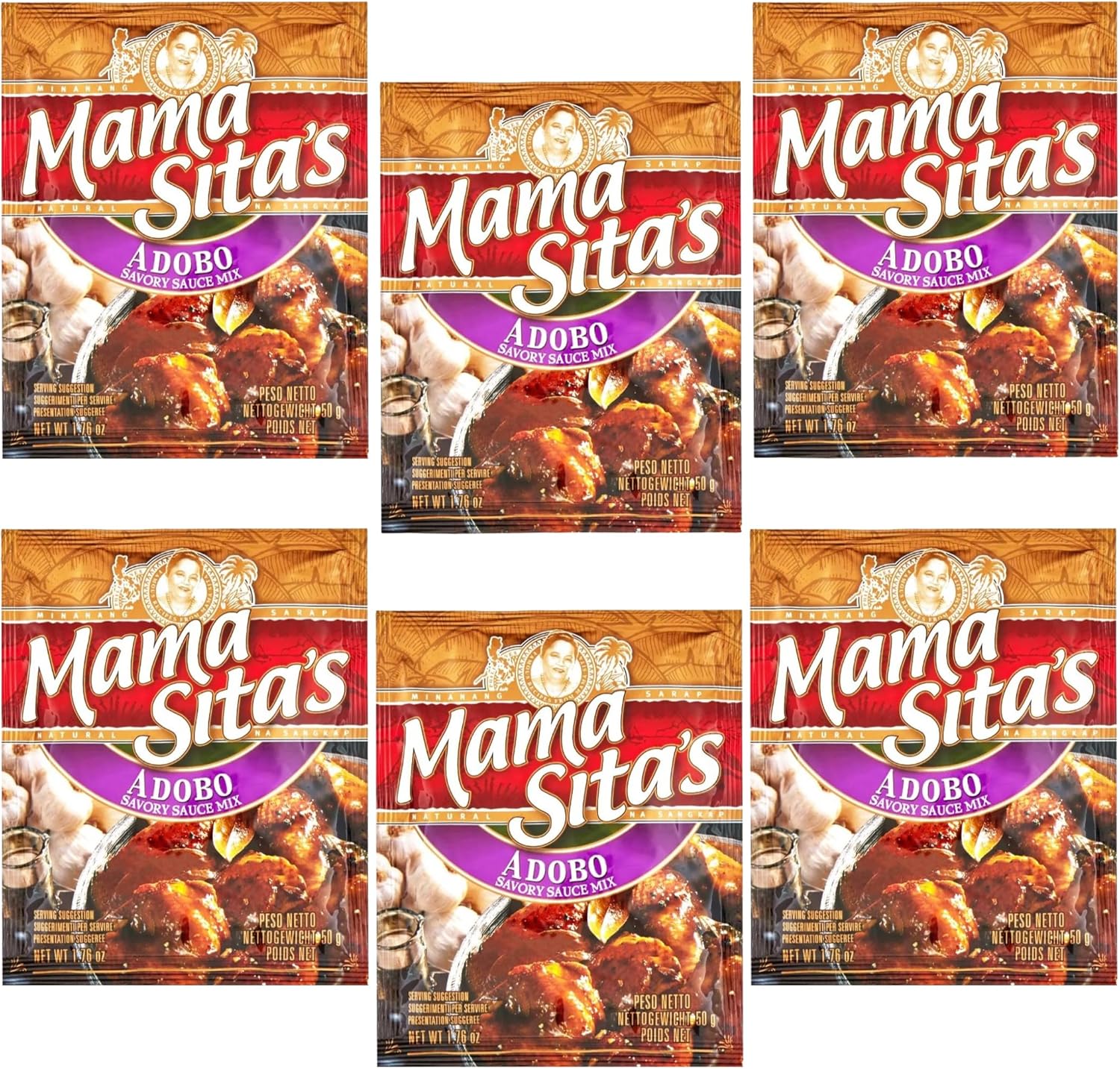 Mama Sita's Adobo (Savory Sauce Mix) - 1.76o Ounce (Pack of 6)