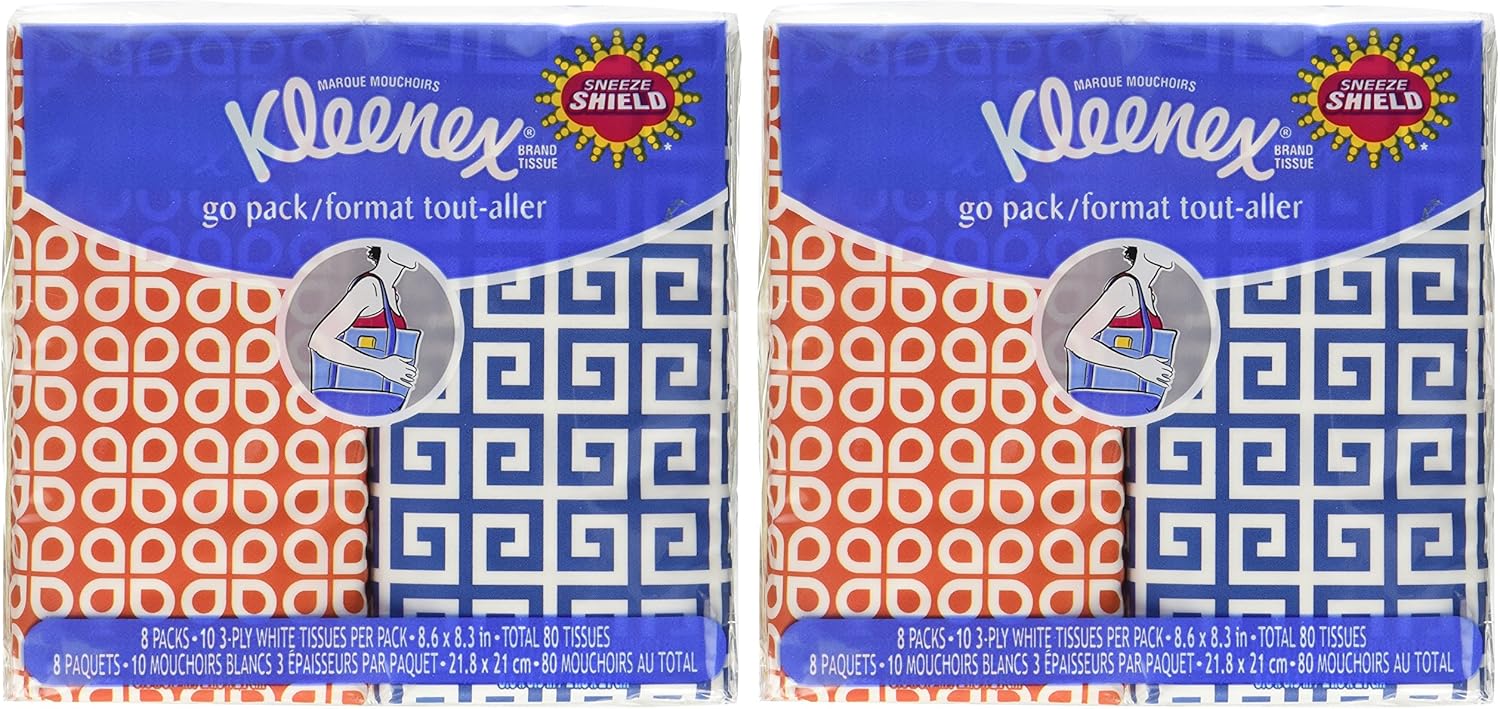Kleenex® 3-Ply Pocket Packs Facial Tissues (16 packs of 10 tissues)