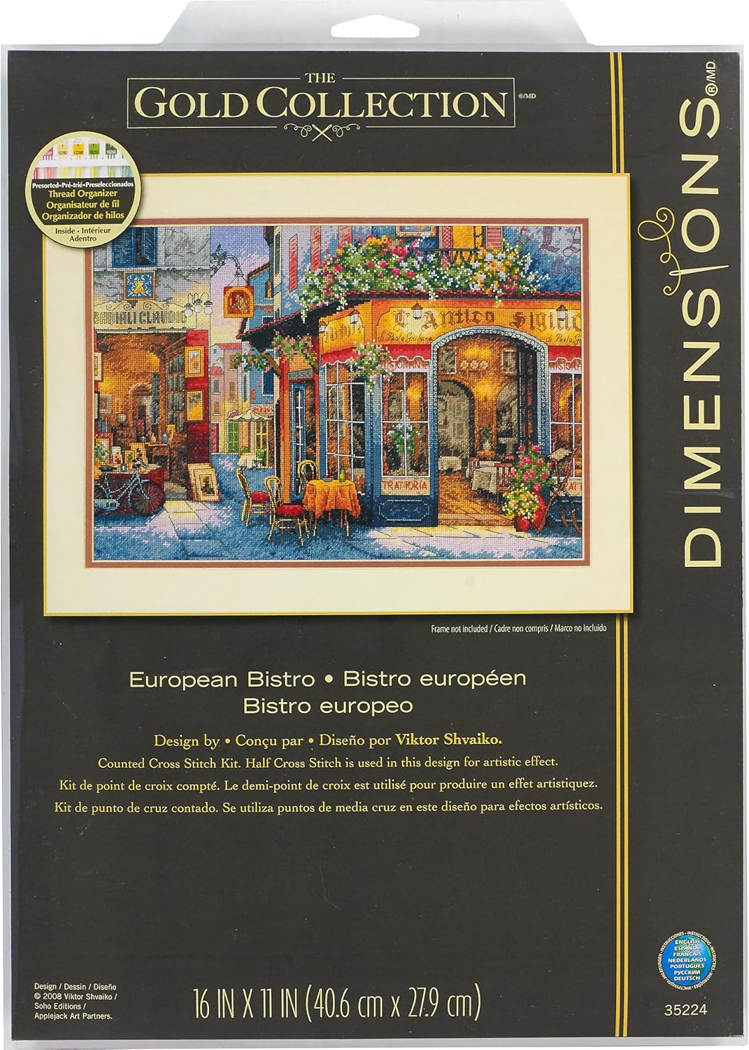 Dimensions European Bistro, Cotton, Multi-Colored, 16 x 11 (41 x 28 cm)