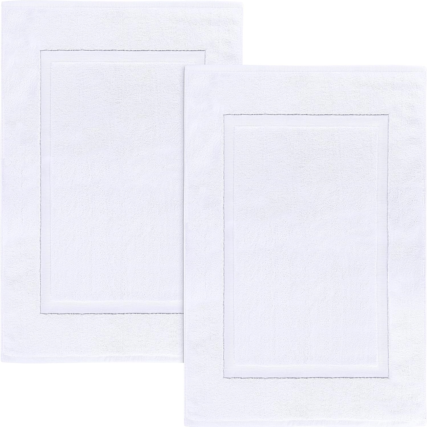 Utopia Towels Cotton Bath Mat, 21x34 in, 2 Pack, White