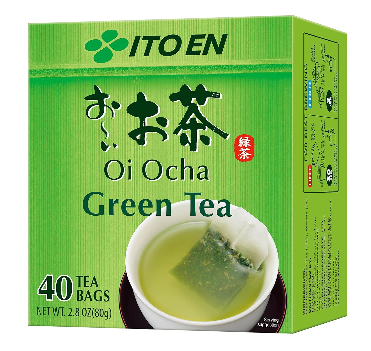 ITO EN Oi Ocha Green Tea - Tea Bags 40ct