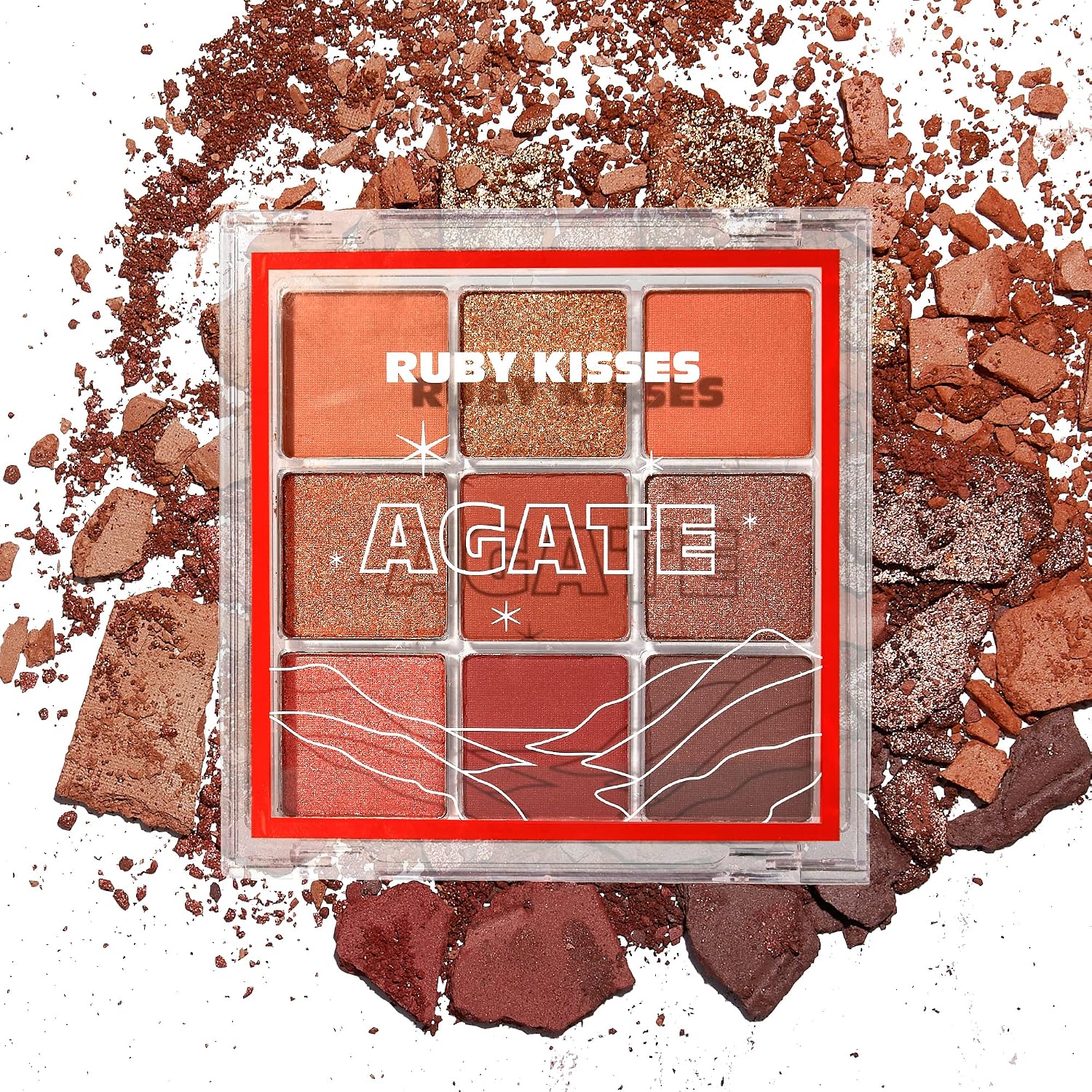 Ruby Kisses Eyeshadow Palette Highly Pigmented Eye Makeup Matte to Shimmers (Agate)