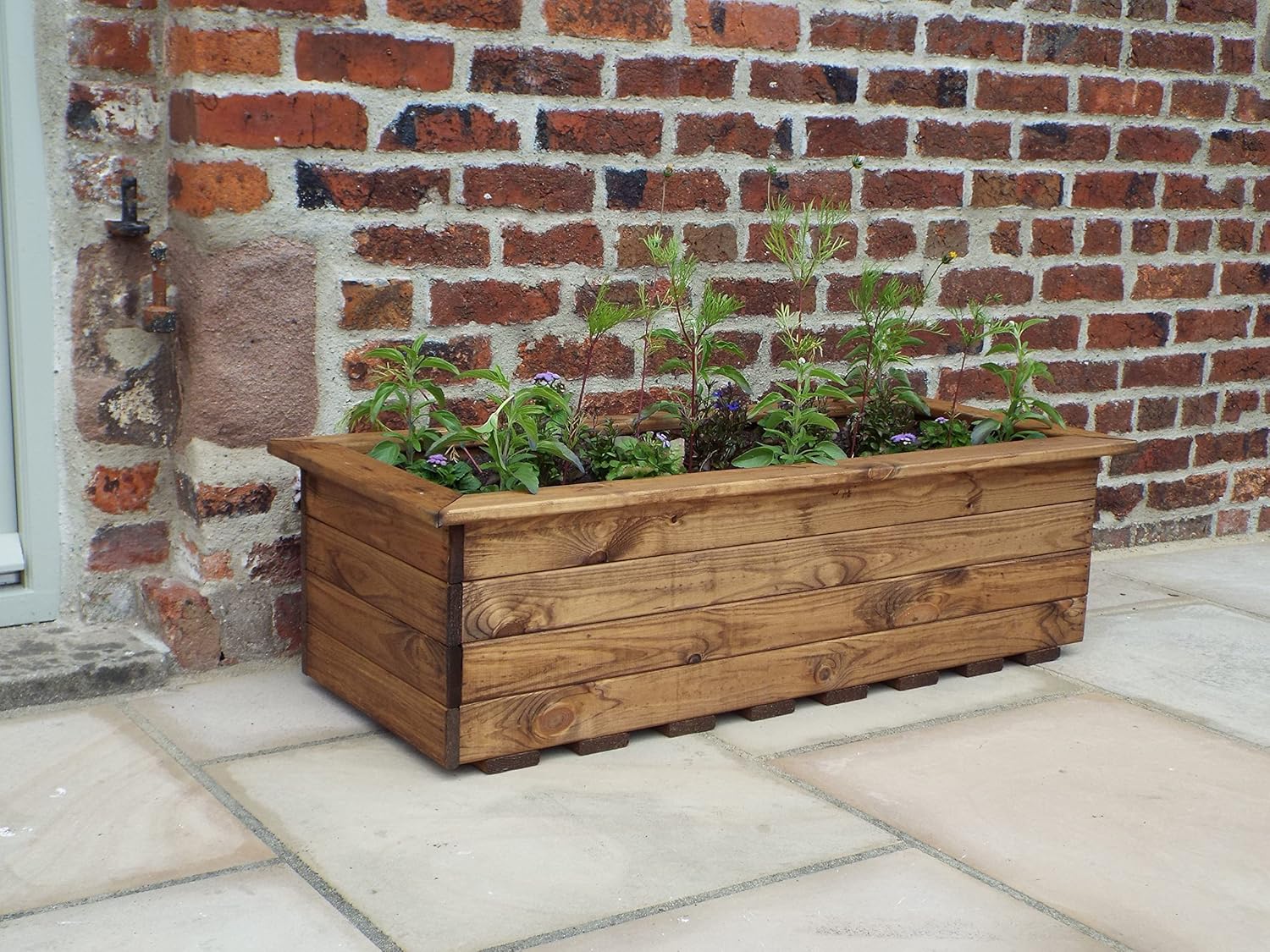 Charles Taylor Country Extra Large Jumbo Wooden Garden Veg Trough Planter W1080xL470xH310mm