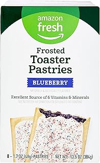 Amazon Fresh, Frosted Blueberry Toaster Pastries, 8 Count