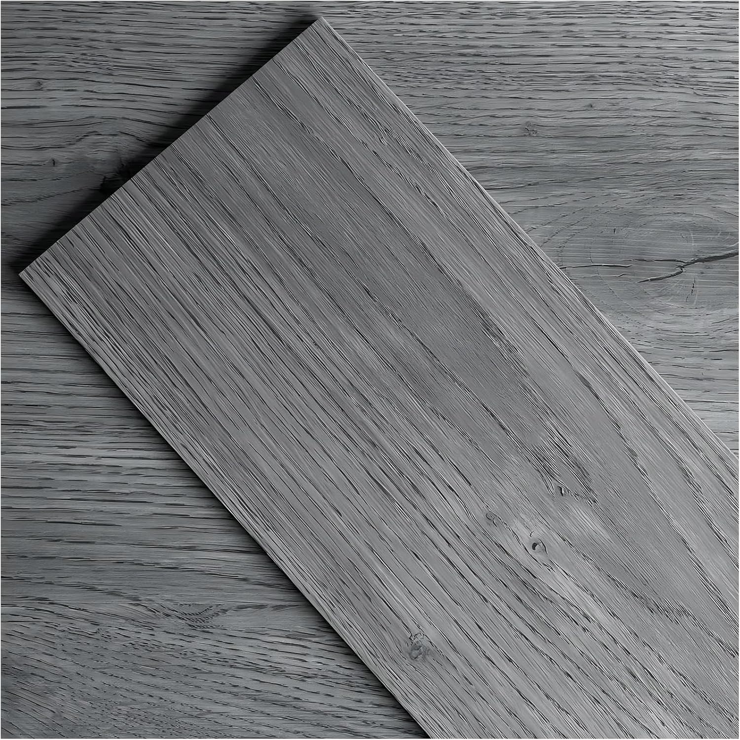 ATOPOSE Peel and Stick Vinyl Plank Flooring, Self Adhesive Vinyl Flooring 36 PCS - 36" x 6"- 5.02㎡ with Wood Effect,Washed Grey, Waterproof and Fire-Resistant for Bedroom Bathroom Living Room Office
