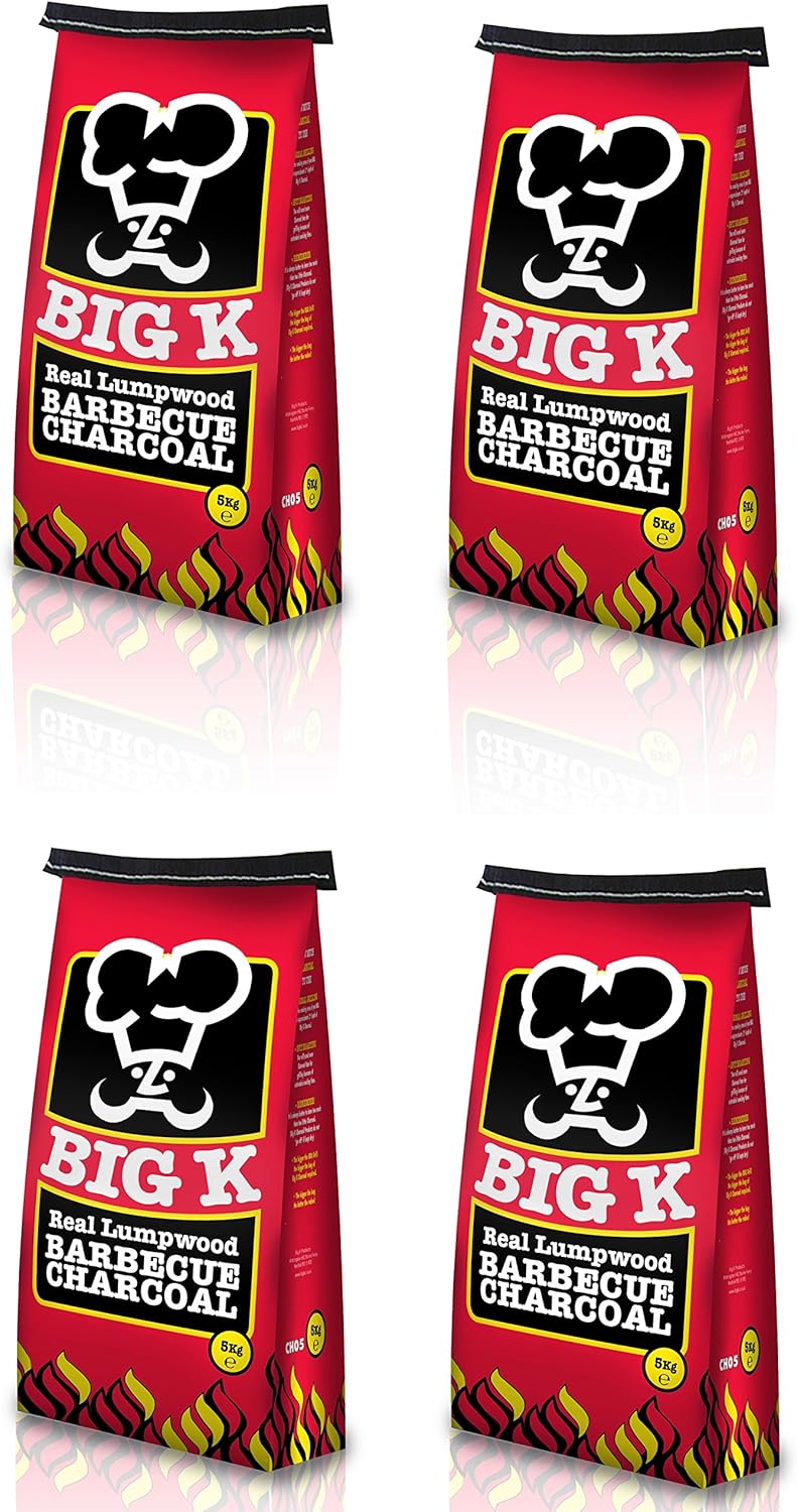 Big K 20kg Real Hardwood Lumpwood Charcoal For BBQ Barbecues Charcoal Char coal BBQ Barbecues
