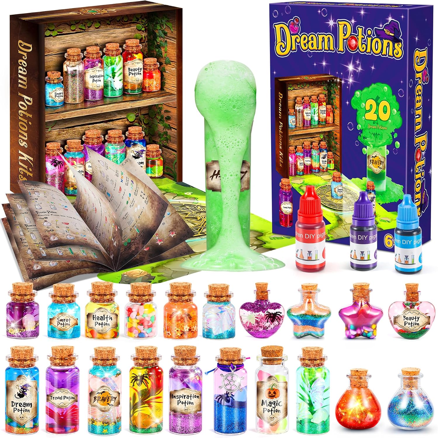 Potion Making Kit Children with 20-Bottle&Recipe Book, Craft Kits Magic