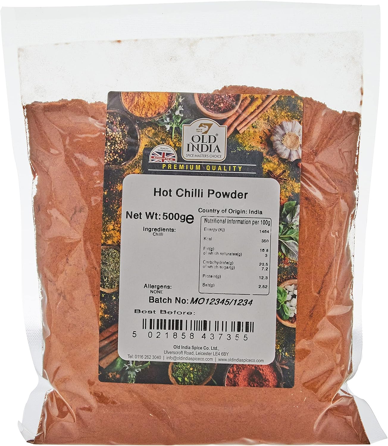 Old India Hot Chilli Powder 500g