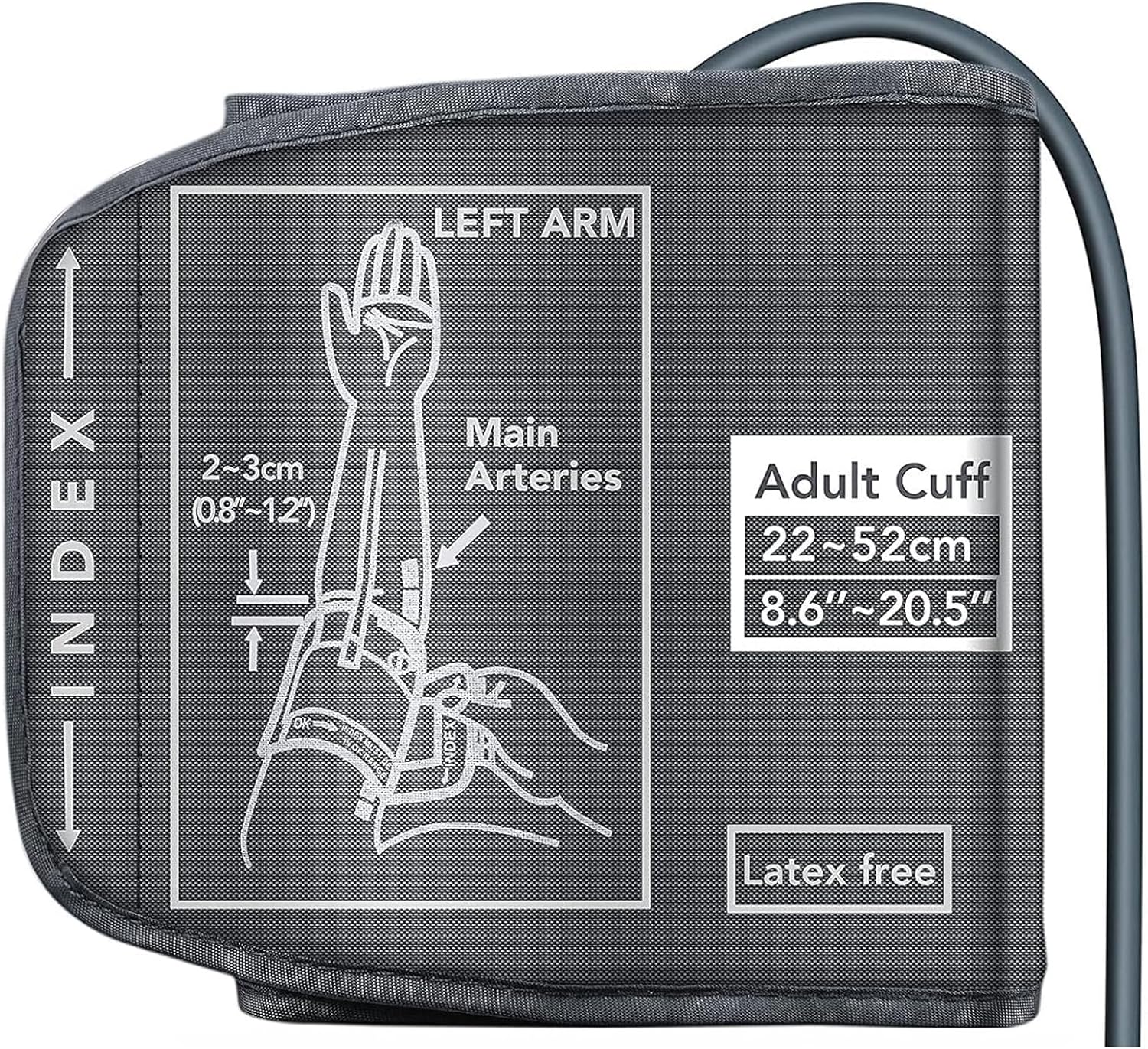 Replacement Extra Large Cuff for Omron BP Monitors 22-52CM Big Arm - Adjustable XL Blood Pressure Cuff, Includes 6 Universal Interface, Blood Pressure Monitors Large Cuff Compatible