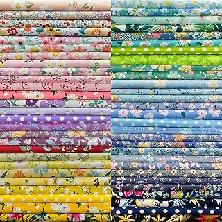 8" x 8" 25 PCS 100% Cotton Fabric Bundles for Quilting Sewing DIY & Quilt Beginners, Quilting Fabric Squares