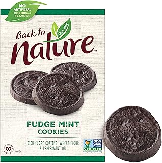 Back to Nature Fudge Mint Cookies - Vegan, Non-GMO, Made with Wheat Flour, Delicious & Quality Snacks, 6.4 Ounce