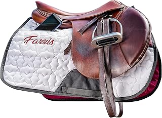 FARRIS Horse Saddle Pad, Horse Blanket, with Safe Storage Pocket, Anti Slip Top, and a Girth Protector