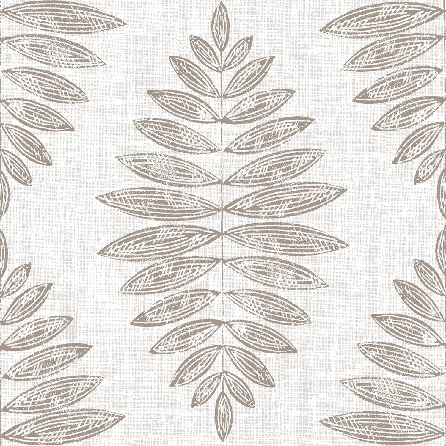 FloorPops FP3298 Foliage Peel & Stick Floor Tiles, Neutral, 60" L x 24" W x 0.06" T