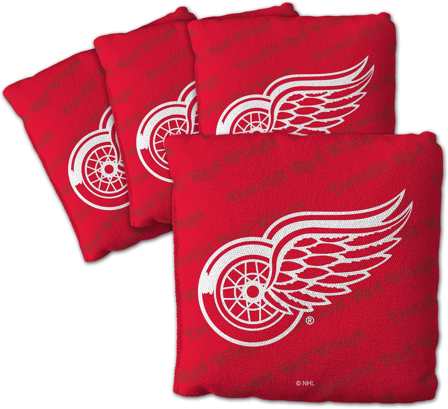 YouTheFan Officially-Licensed NHL Set of 4 Cornhole Bags - All Weather Regulation 6” x 6” Size - 16oz Weight - Designed in USA