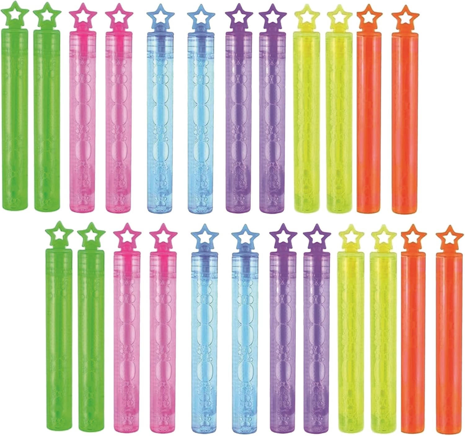 G4GADGET 36-Pack Bubble Tubes Party Bag Fillers - Fun and Colorful Toy Bubble Tubes for Kids - Ideal Wedding Favors, Party Favors, Loot Bag and Stocking Fillers