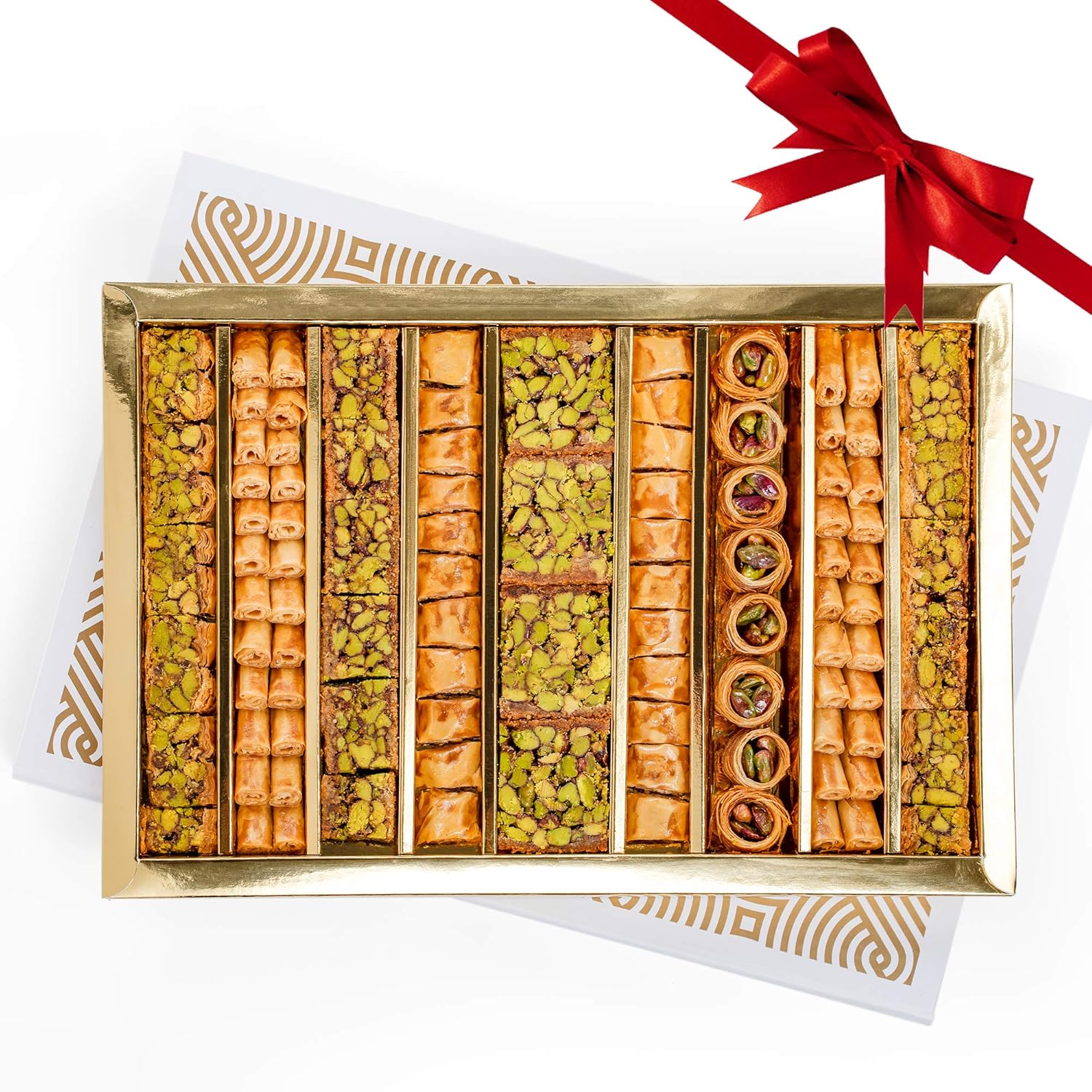 Anabtawi Middle Eastern Sweets - 80-PieceAssorted Baklava, Pistachio and Almond Pastry - Traditional Arabic Baklava Gift Box - No Preservatives, No Additives - Gourmet Baklava Pastry Boxes - 800g