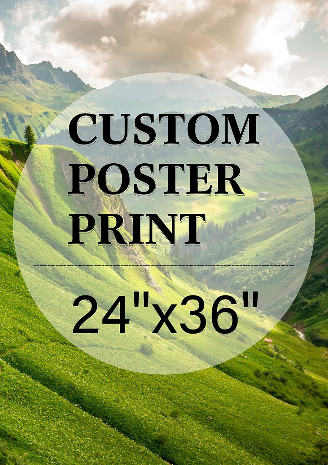 jenesaisquoi Upload Your Photo Image Custom Personalized Photo to Poster Printing Home Decor Wall Art Prints (Unframed, 24" x 36")