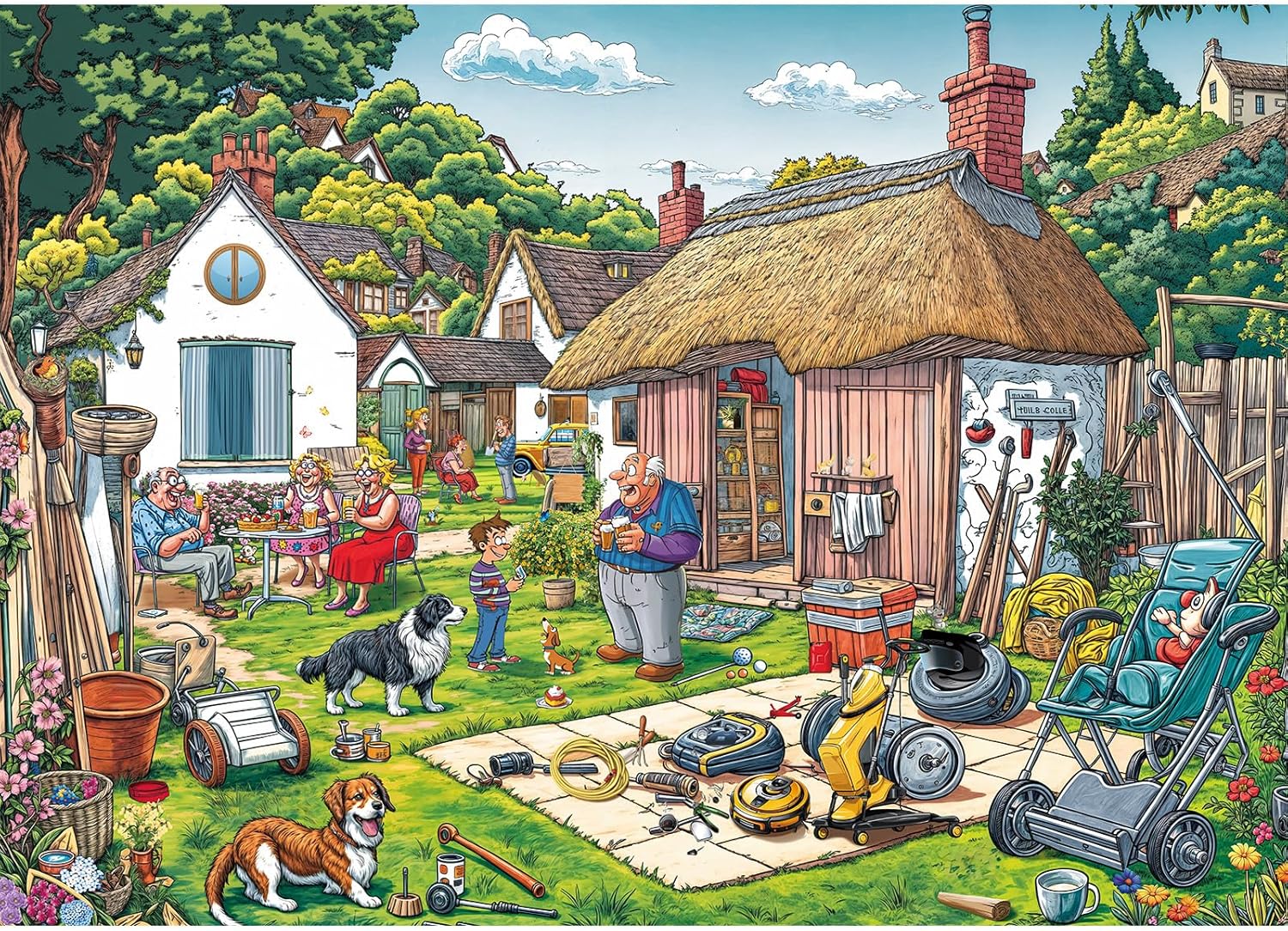 Jigsaw Puzzles for Adults 1000, Puzzles for Adults, Challenging Puzzles, Puzzle Game for The Whole for Women, Gifts for Men, Theme:Warm courtyard