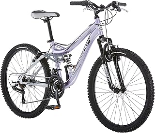 Mongoose Maxim Girls Mountain Bike, 24-Inch Wheels, Aluminum Frame, 21-Speed Drivetrain, Lavender