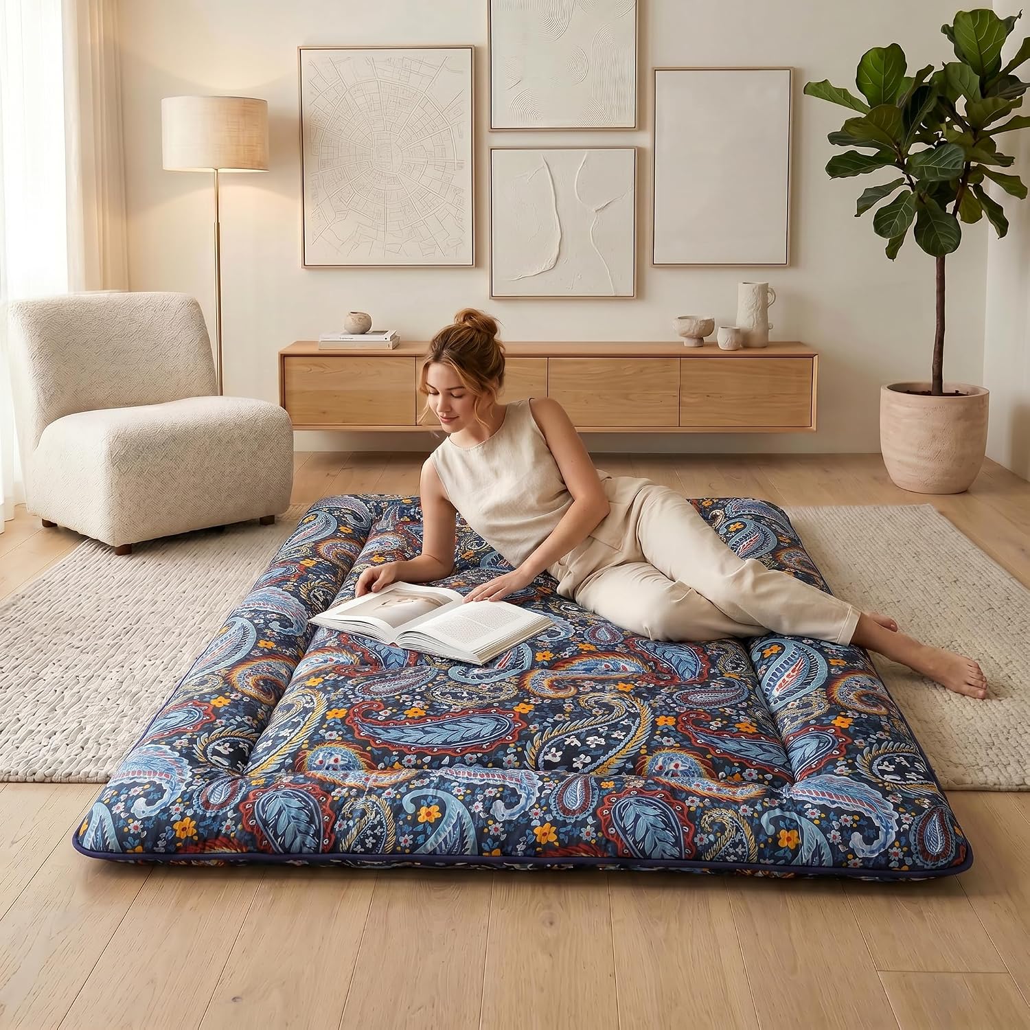 Zelladorra Japanese Floor Mattress, Futon Mattress