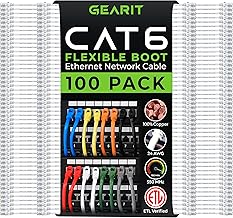 GearIT Cat6 Cable 0.5 ft 6 in (100-Pack) - Cat6 Ethernet Cable, Cat 6 Ethernet Cable, Cat6 Patch Cable, Cat 6 Patch Cable, Cat 6 Cable, Network Cable, Internet Cable - White 0.5 Feet