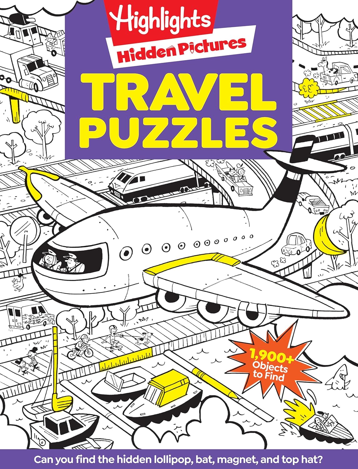Travel Puzzles: Kids Travel Activity Book with Over 100 Hidden Picture Puzzles, Highlights Travel Games for Ages 6-12, Great Travel Gift for Road Trips & Vacations (Highlights Hidden Pictures)
