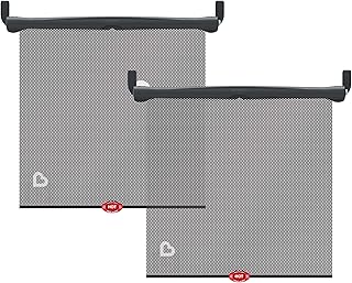 Munchkin® Brica® Sun Safety™ Car Window Roller Shade with White Hot® Heat Alert, Black, 2 Count (Pack of 1)