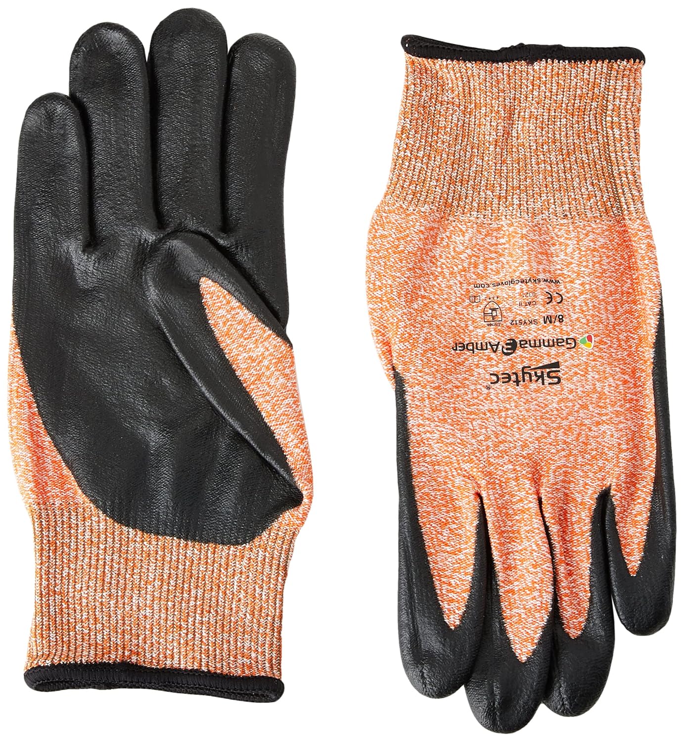 Skytec Gloves SKY51-M Gamma 3 Glove, Medium, Amber/Black