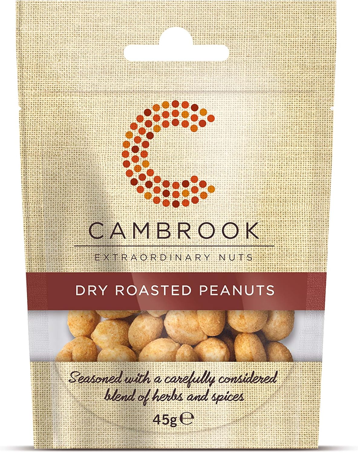 Cambrook - Dry Roasted Peanuts, 45g Bag