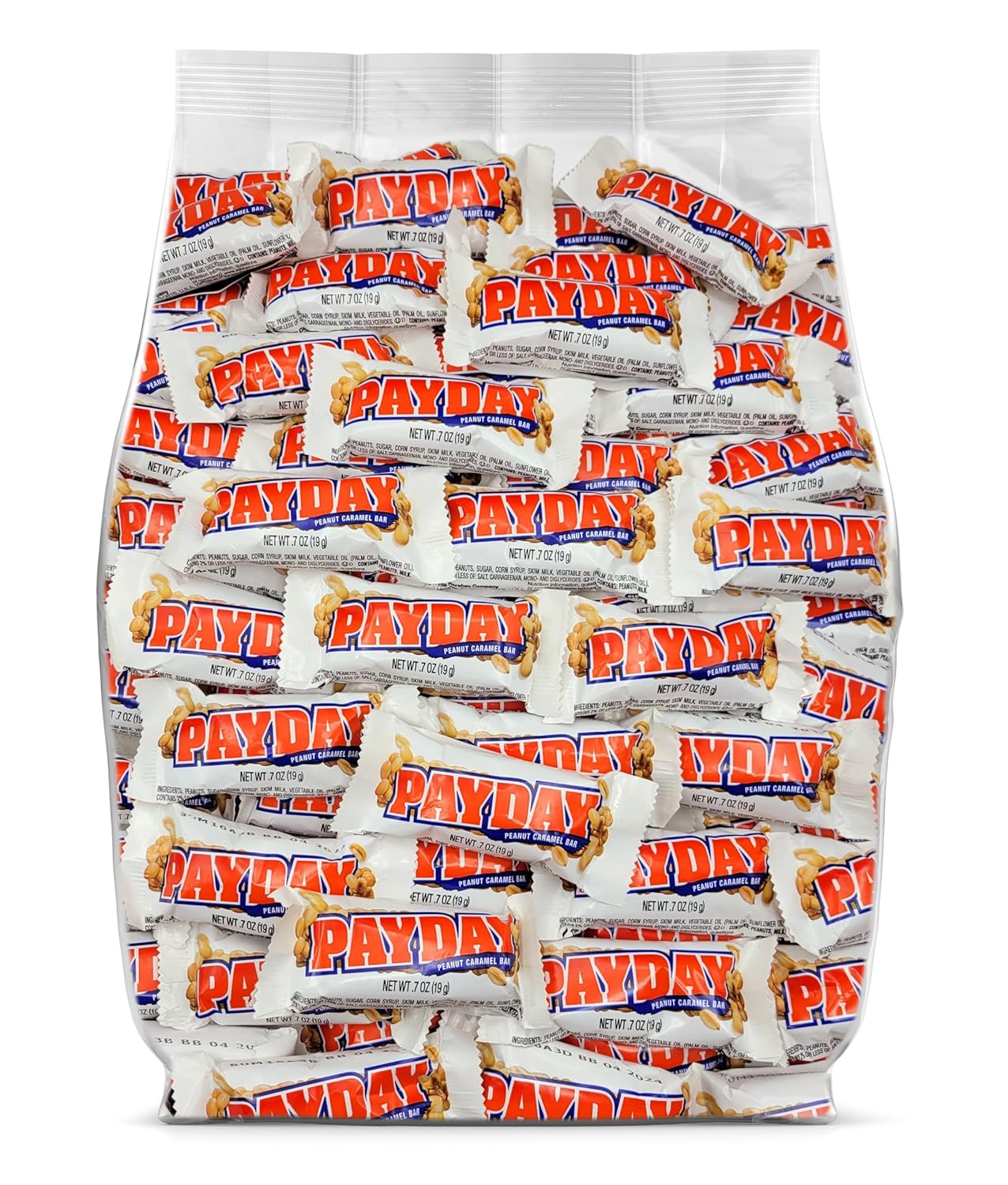 PayDay Fun Size Candy Bars - 40 Individually Wrapped Candy Bars - Bulk PayDay Peanut & Caramel Candy - Bulk Candy Perfect for Parties and Office Snacks - Bulk Candy Bag - 40 Pieces