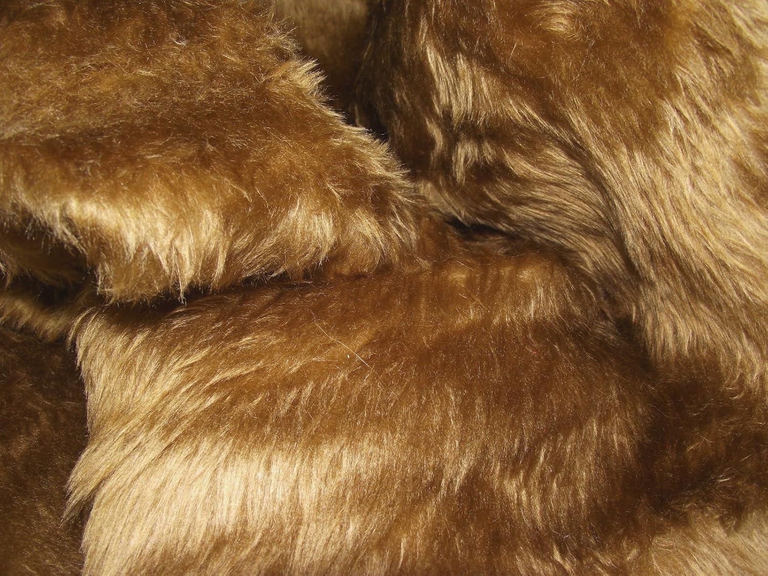 Plain Fun Faux Fur Fabric Material Antelope Brown, 1Mtr - 150cmx100cm