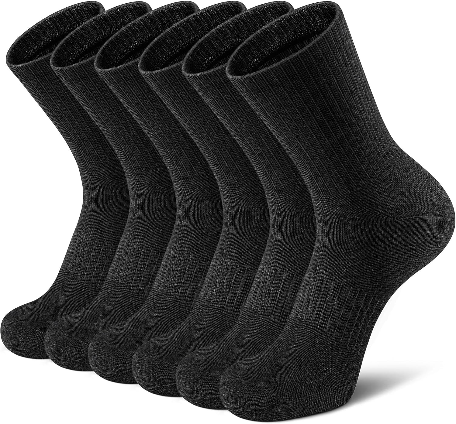 Airacker Athletic Socks Sport Running Calf Socks Performance Cushioned Breathable Crew Socks for Men Women(6 Pairs)