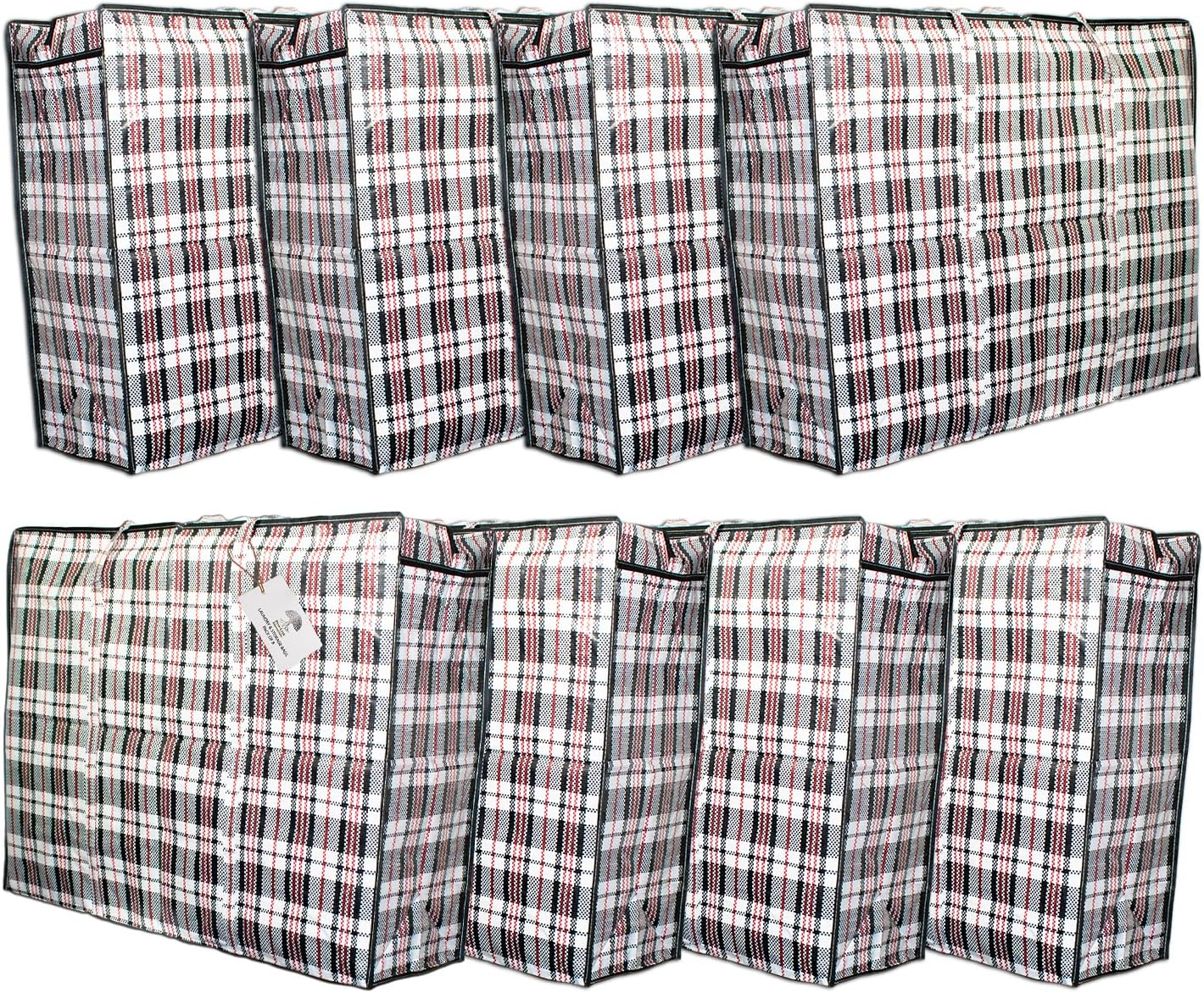 8Pcs Extra Large Laundry Bags with Handles and Zipper, Heavy Duty XXL Storage Bags, Travel Laundry Tote Bag, Clothes Storage Bag with Straps