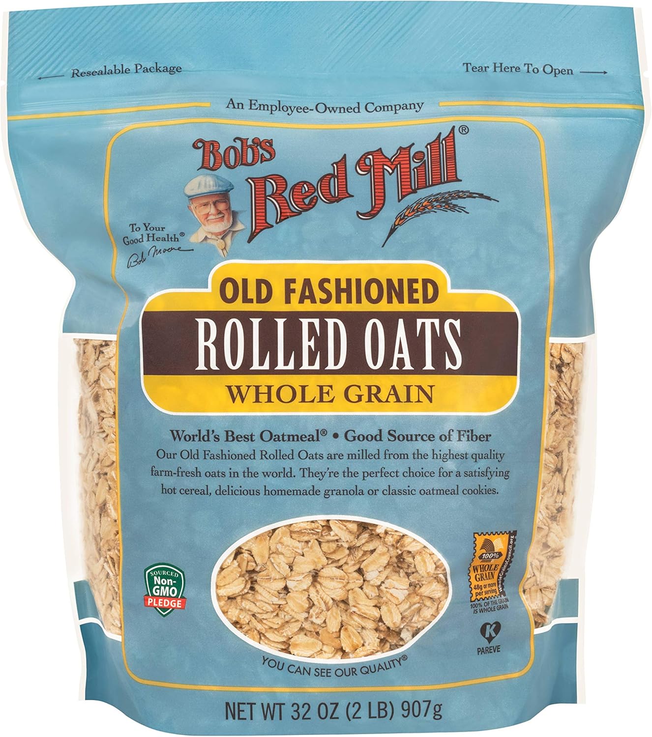 Bob's Red Mill, Old Fashioned Rolled Oats, Whole Grain, 907g