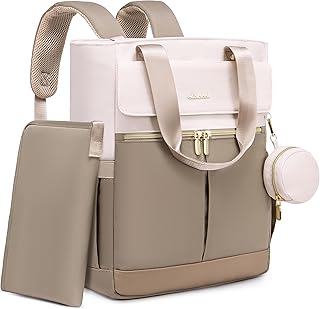 LOVEVOOK Diaper Bag Backpack,Diaper Bag Tote with Insulated Pockets,Baby Bag for Girl Boy with Changing Pad,Large Baby Diaper Bag with Pacifier Case,15.6 Inch Anti-Theft Laptop Backpack for Women