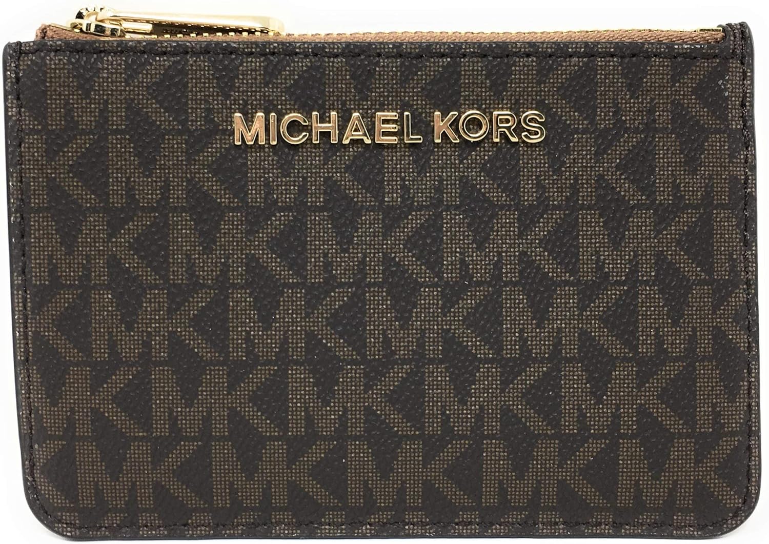Michael Kors Jet Set Travel Small Zip Pouch with ID Card Holder - PVC Coated Twill