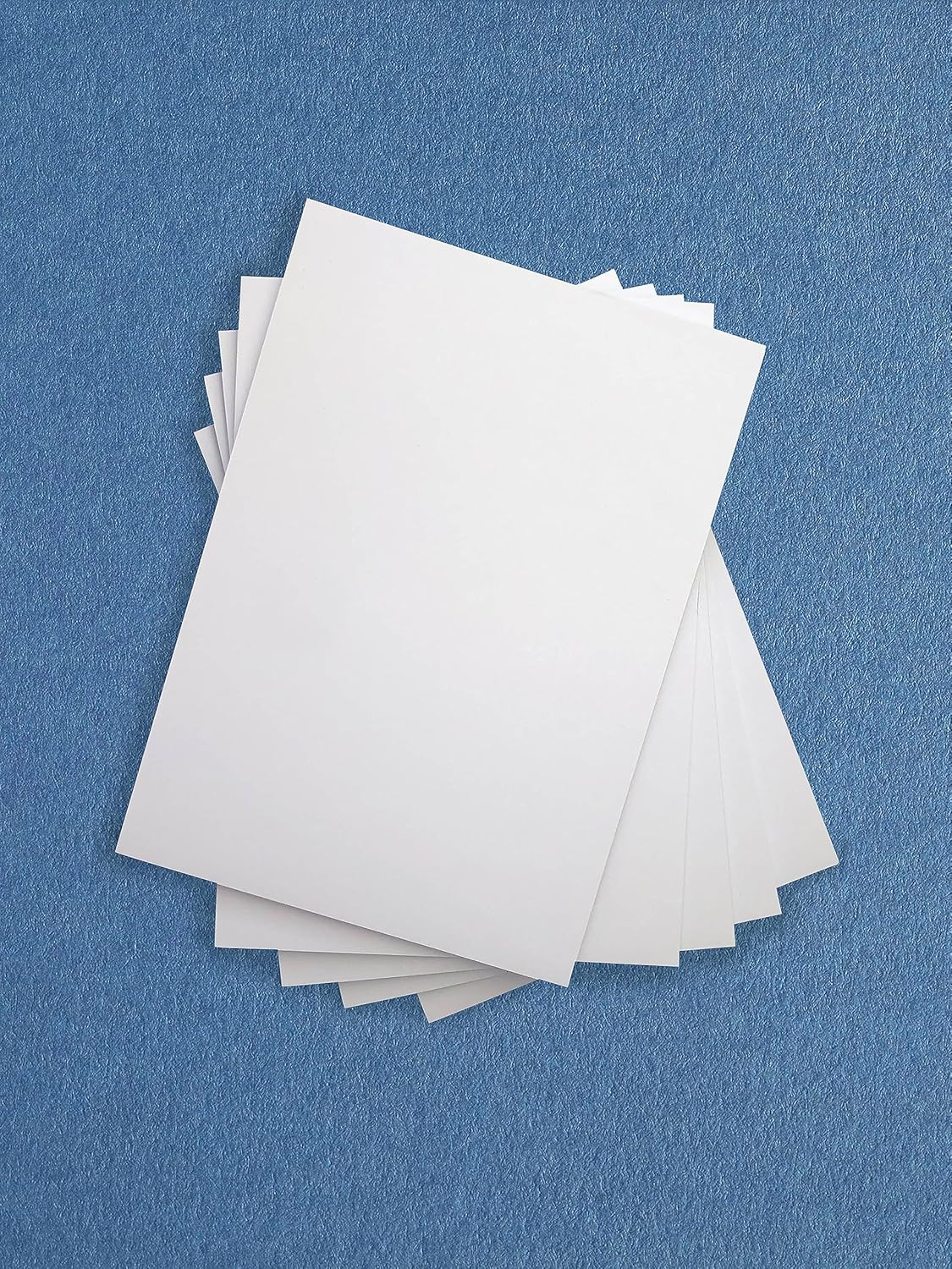 A5 Notepads - Five Pack - Quality 90gsm Plain Paper - Ideal Everyday Jotter Pads - 100 Pages/50 Sheets with Strong Backing Board, White