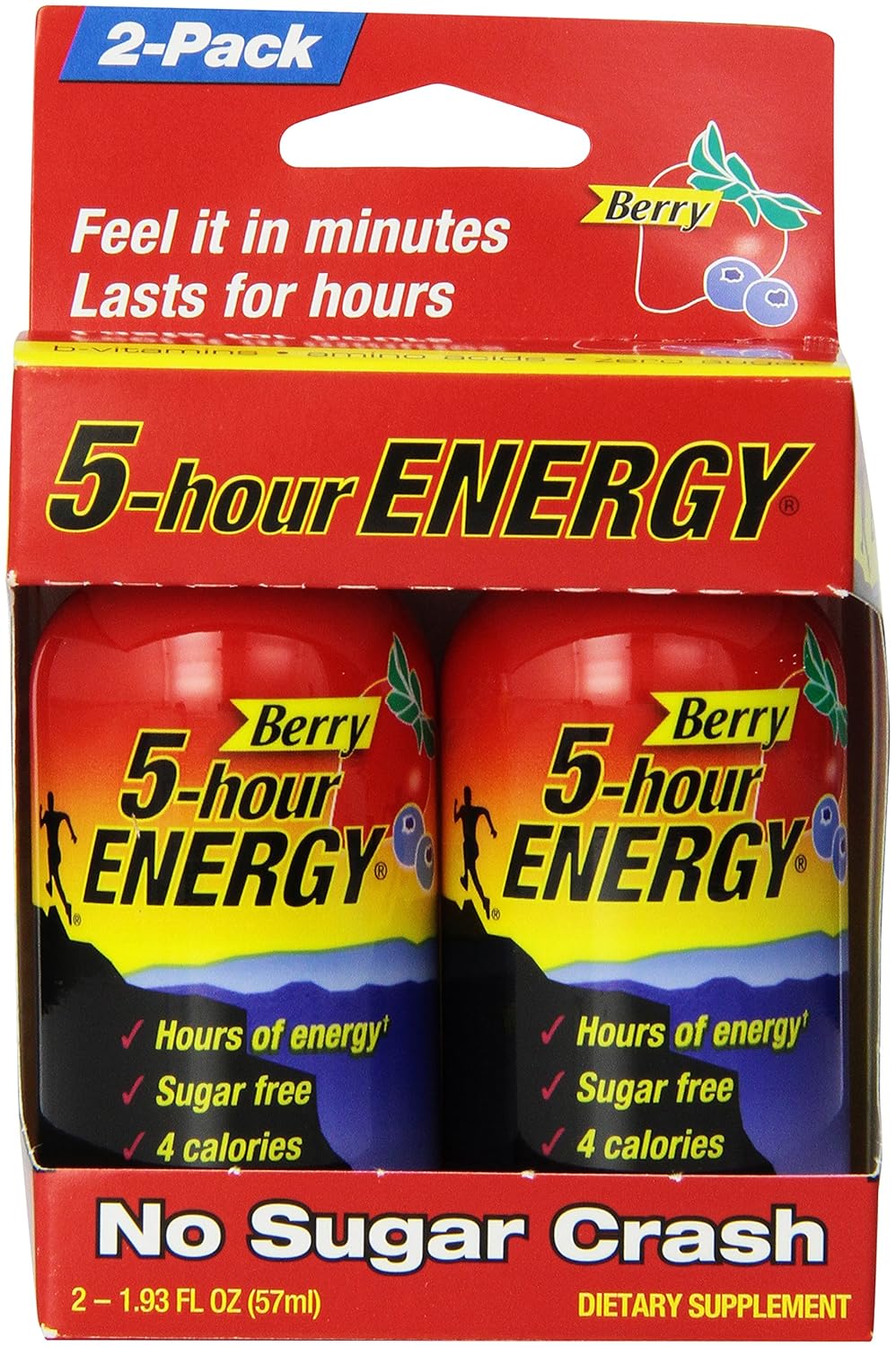 5-hour Energy, Berry Flavor, 2-ct, 1.93 fl oz