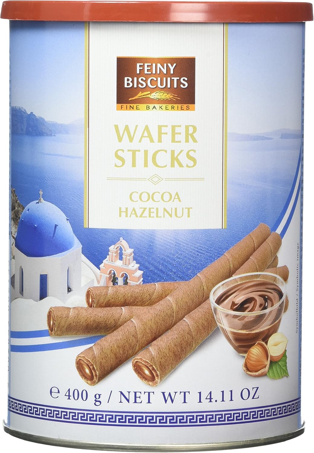 Gunz Feiny Biscuits Wafers Rolls with Cocoa Hazelnut Cream, 400 g